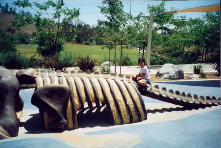 Bowhead Whale Skeleton with Child Playing